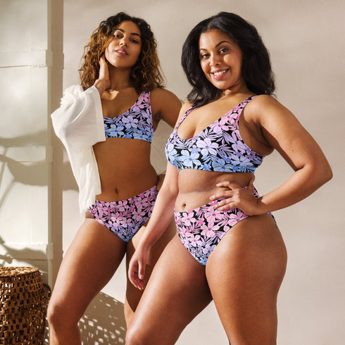 Bisexual Pride Aloha High-Waisted Bikini